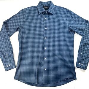 Bonobos Men’s SZ M Slim Fit Long Sleeve Button Down Shirt Blue Classic Plaid